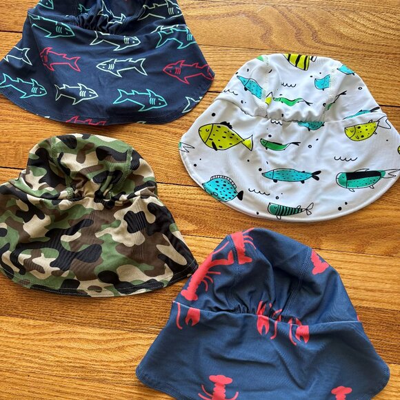 Bundle of 4 Swimlids Sun Hats with Neck Protection- Infant Size OSFM - Picture 5 of 10